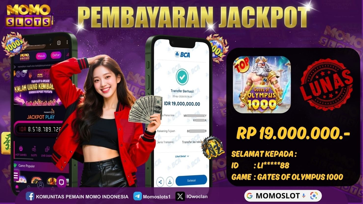 MOMOSLOTS JACKPOT SLOT GATES OF OLYMPUS 1000